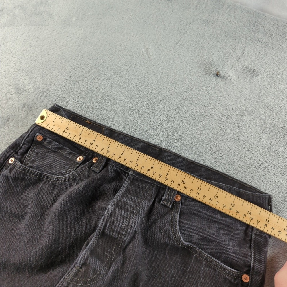 Vintage Levis 501 Jeans Mens 33 (Fits 30x28) Black Faded Straight Grunge Y2K - Picture 7 of 12